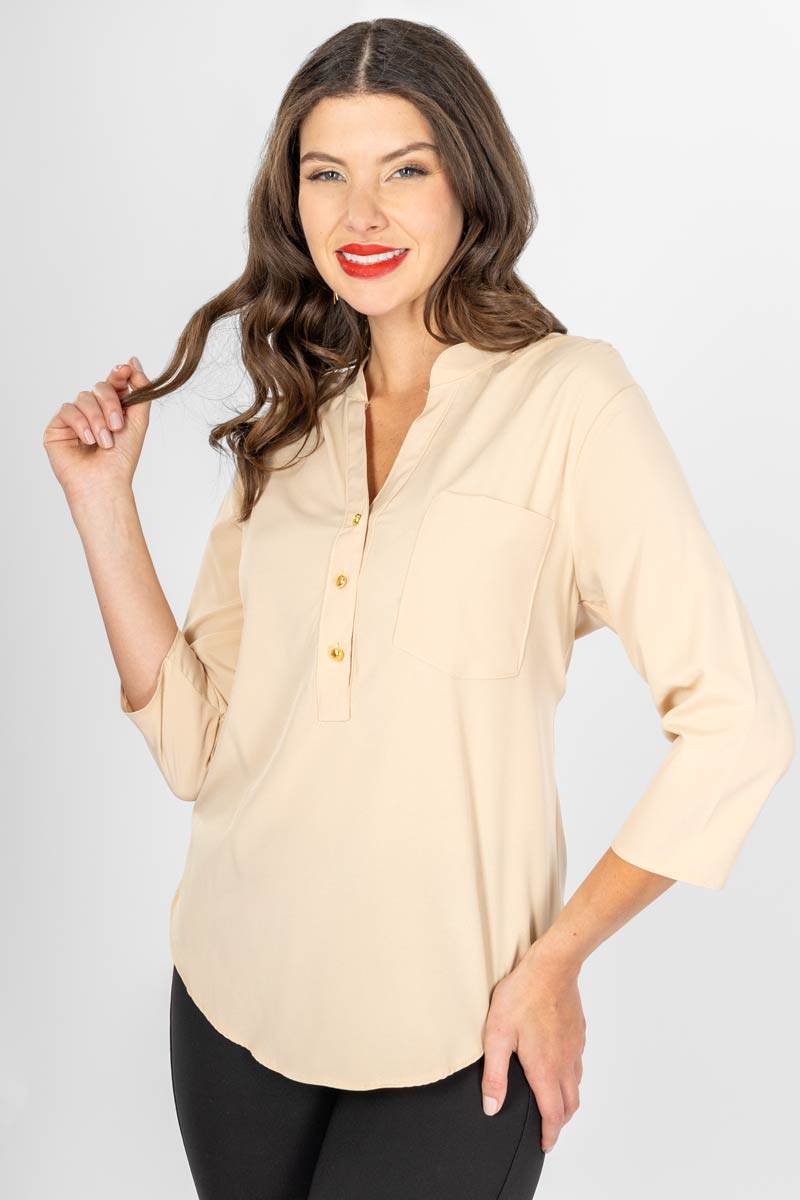 Blusa 3/4 con botones - Santory Ropa (7402013032515)